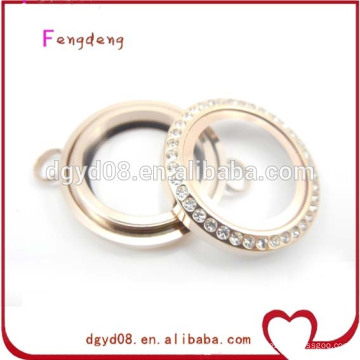 Round shape with crystal screw bracelet locket manufacturer